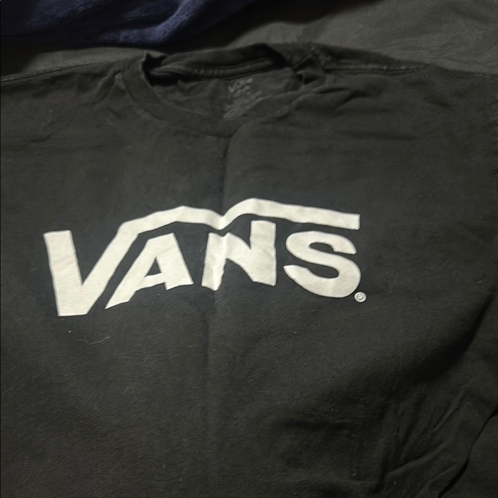 Vans Black Tee with White Logo